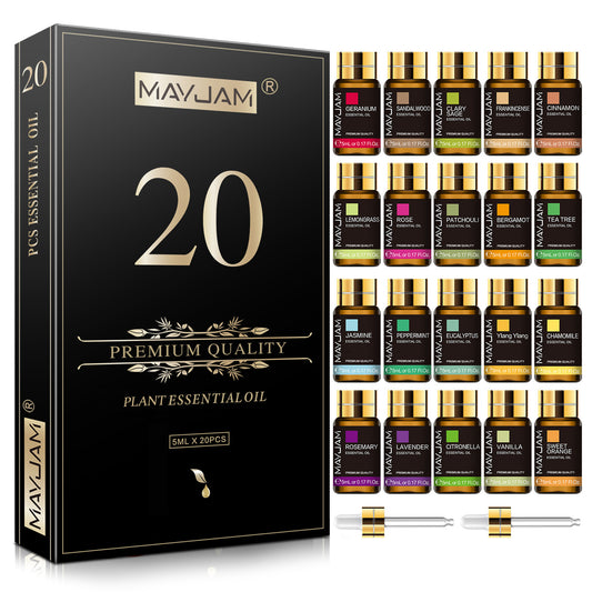 Premium 20-Set Essential Oils (5ml Each)